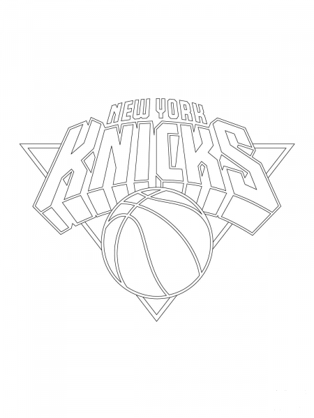 New York Knicks Logo  coloring page image