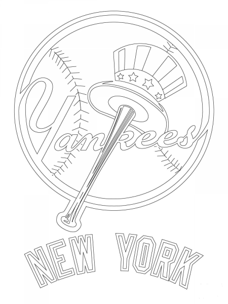 New York Yankees Logo  coloring page image