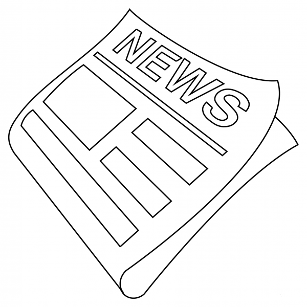 Newspaper coloring page image
