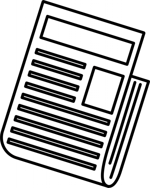 Newspaper coloring page image