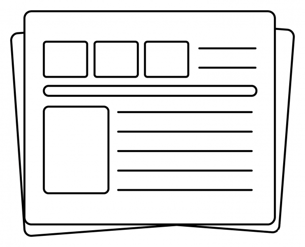 Newspaper Emoji coloring page image