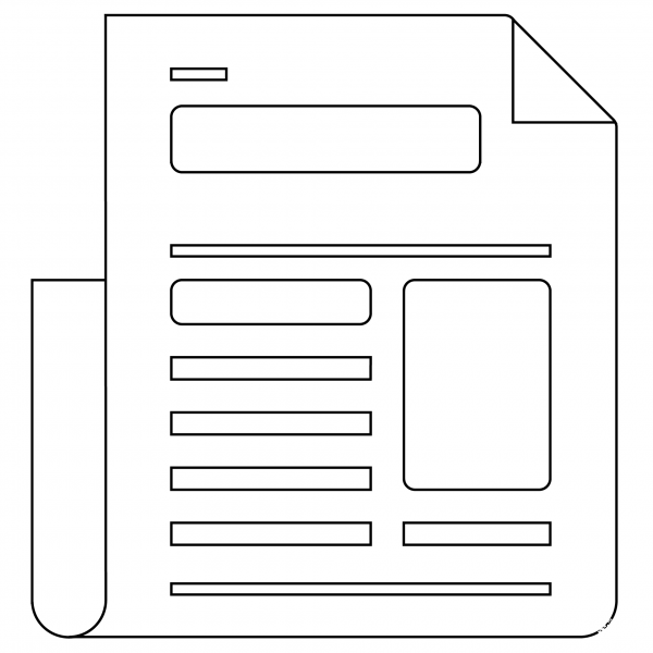 Newspaper Emoji coloring page image