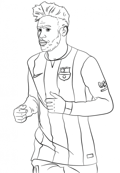 Neymar coloring page image