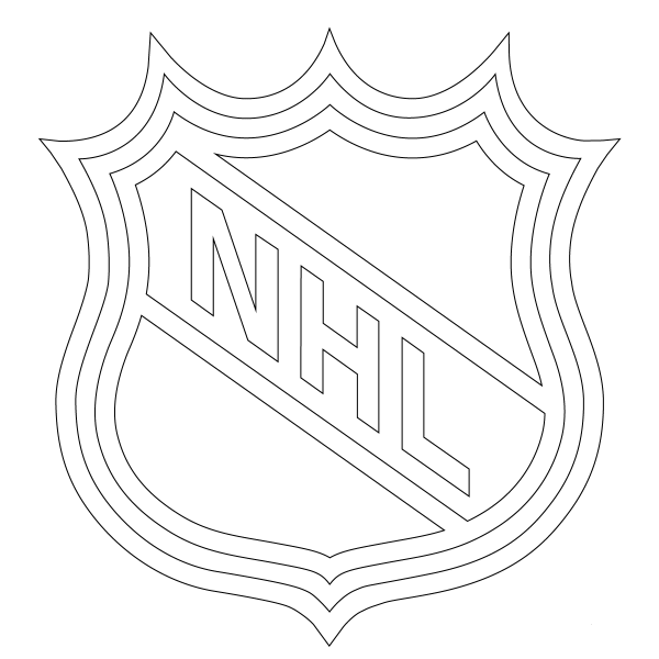 NHL Logo coloring page image