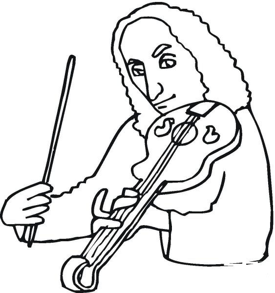 Niccolo Paganini  coloring page image