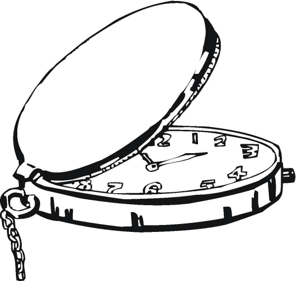 Nice Old Pocket Watch  coloring page image