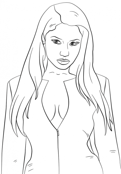 Nicki Minaj coloring page image