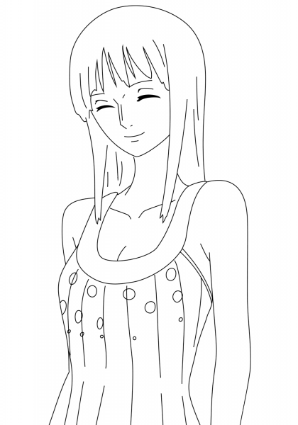 Nico Robin from One Piece coloring page image