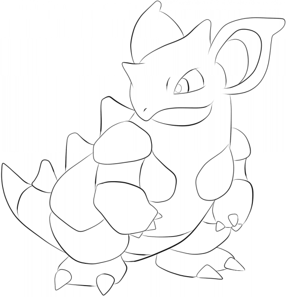 Nidoqueen coloring page image