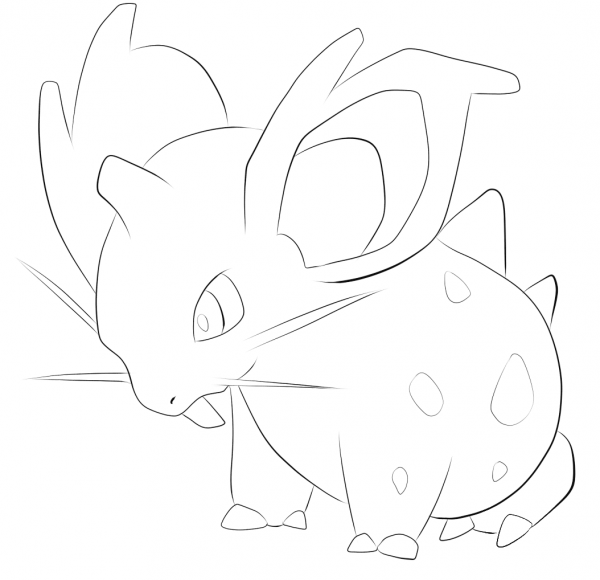 Nidoran F coloring page image