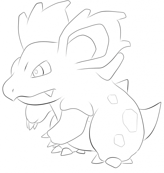 Nidorina coloring page image