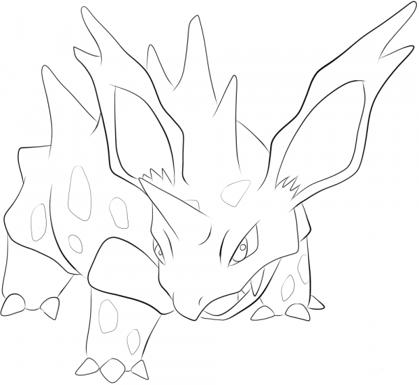 Nidorino coloring page image