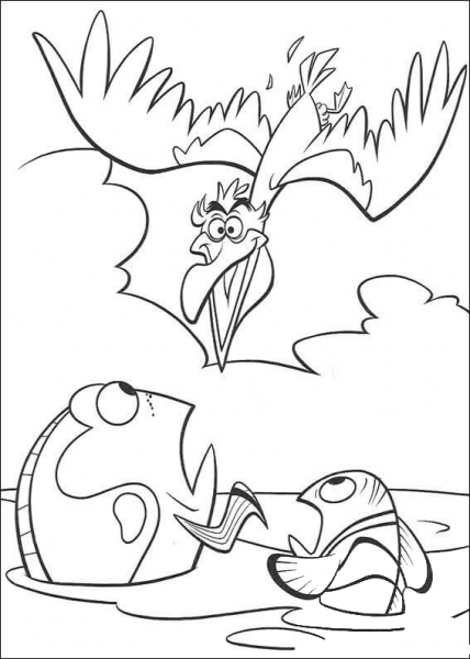 Nigel, Brown Pelican coloring page image