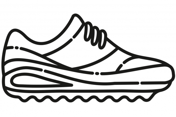 Nike Sneaker coloring page image