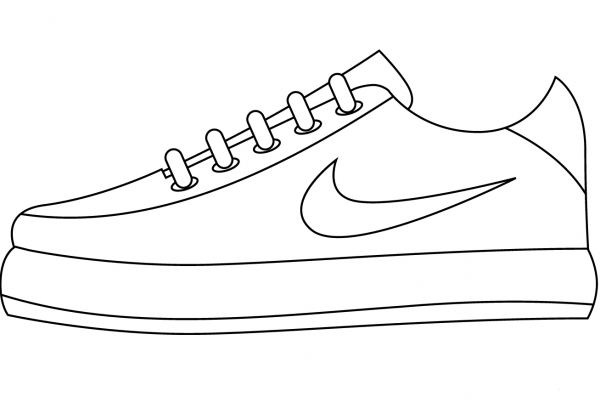 Nike Sneaker coloring page image