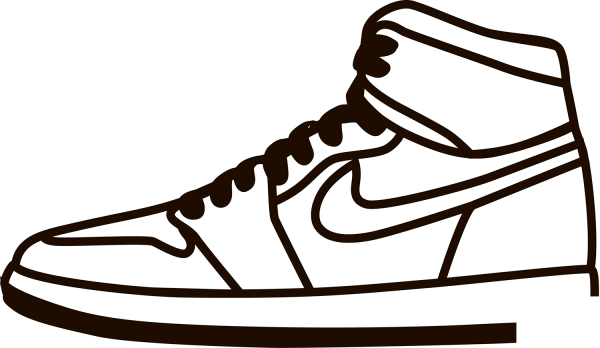 Nike Sneaker coloring page image
