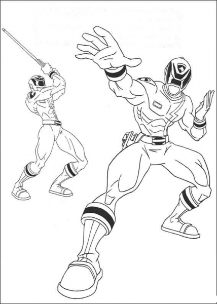 Ninja Rangers coloring page image