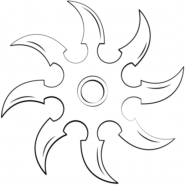 Ninja Star coloring page image