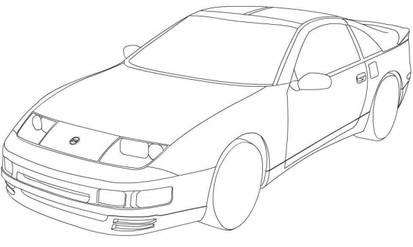 Nissan 300ZX coloring page image