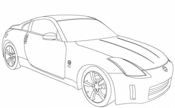 Nissan 350Z coloring page image