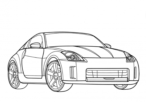 Nissan 350z  coloring page image