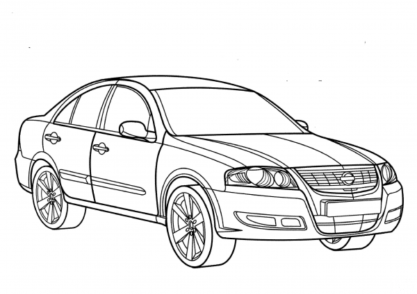 Nissan Almera  coloring page image