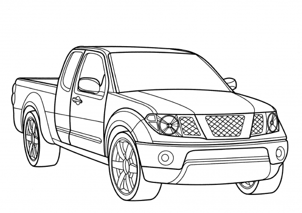 Nissan Frontier  coloring page image