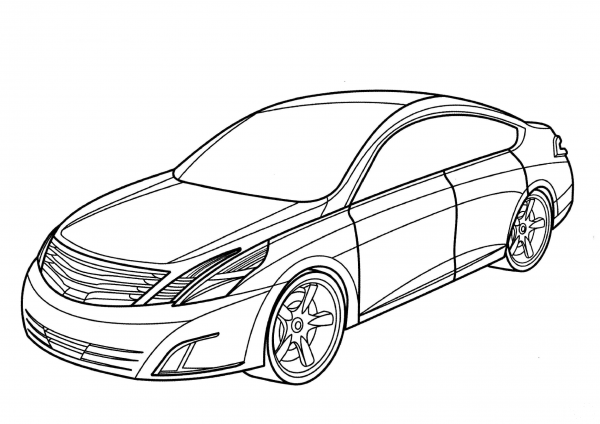 Nissan Intima  coloring page image