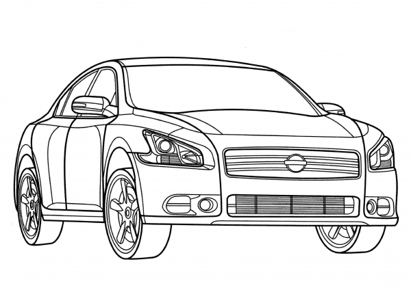 Nissan Maxima  coloring page image