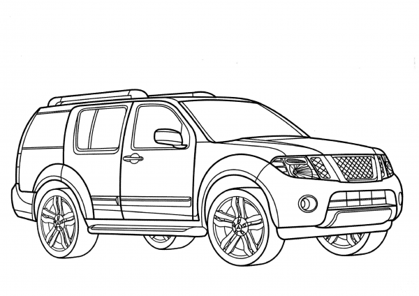 Nissan Pathfinder  coloring page image