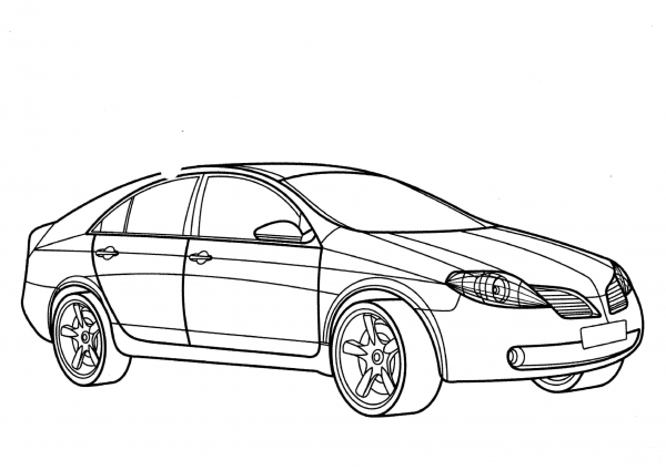Nissan Primera  coloring page image
