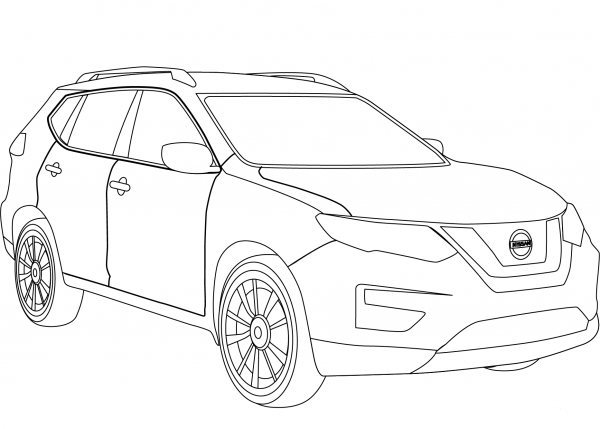 Nissan Rogue coloring page image