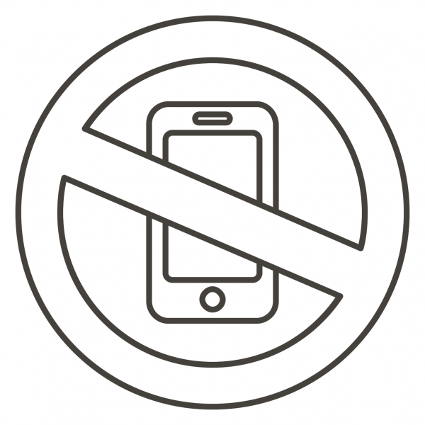No Mobile Phones coloring page image