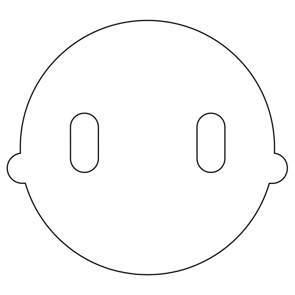 No Mouth Face Emoji coloring page image