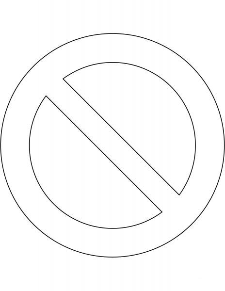 “No Parking” Sign in Denmark coloring page image