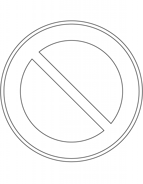 “No Parking” Sign in France coloring page image