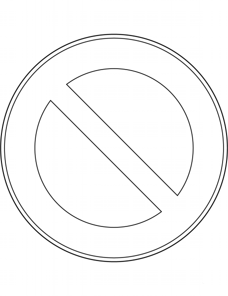 “No Parking” Sign in Germany coloring page image