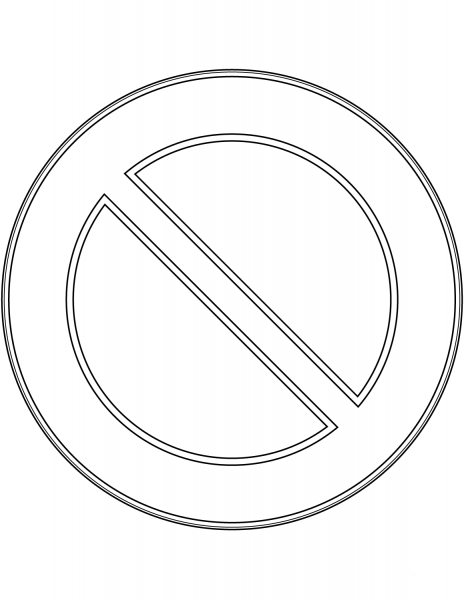 “No Parking” Sign in Italy coloring page image