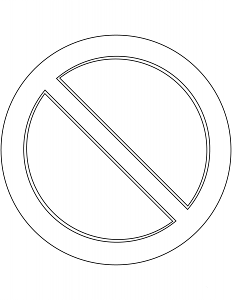 “No Parking” Sign in Poland coloring page image