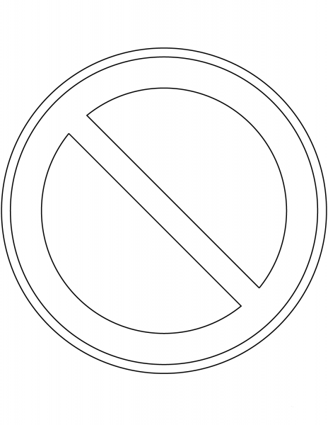 “No Parking” Sign in Portugal coloring page image