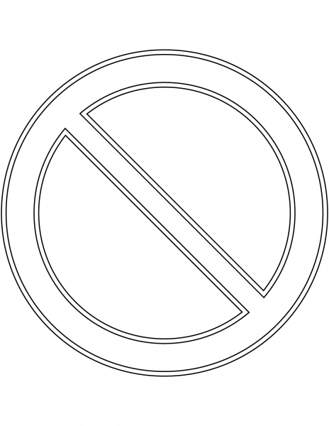 “No Parking” Sign in Russia coloring page image