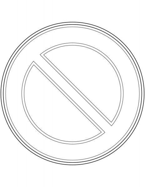 “No Parking” Sign in the Netherlands coloring page image