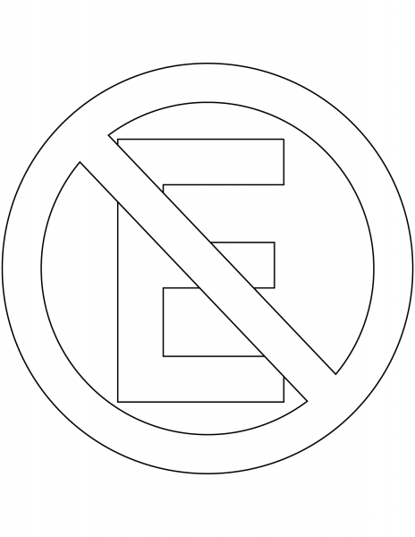 “No Parking, Stopping” Allowed Sign in Argentina coloring page image