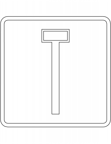 “No Through Road” Sign in Finland coloring page image