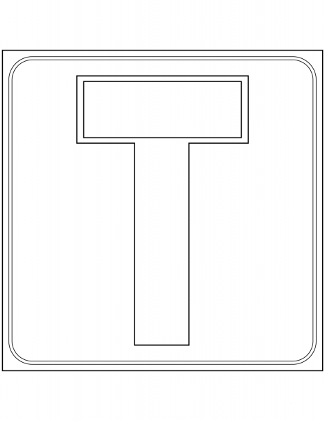 “No Through Road” Sign in Italy coloring page image