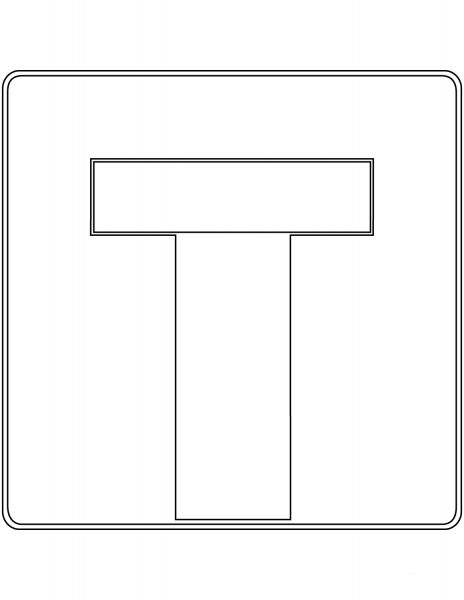 “No Through Road” Sign in Poland coloring page image