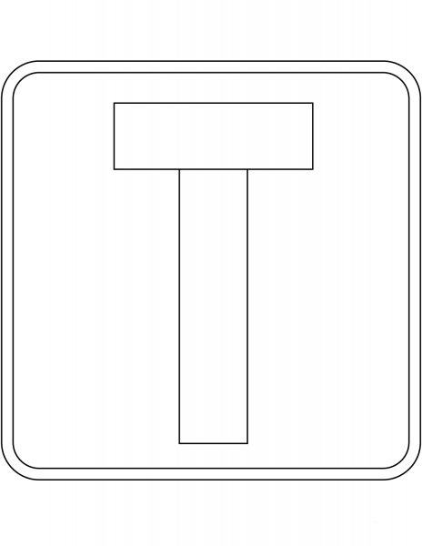“No Through Road” Sign in Portugal coloring page image