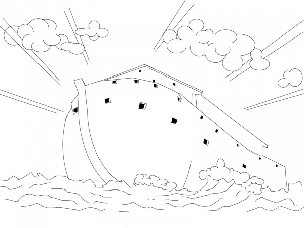 Noah’s Ark  coloring page image