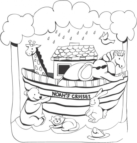 Noah’s Ark  coloring page image