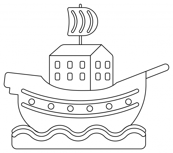 Noahs Ark coloring page image